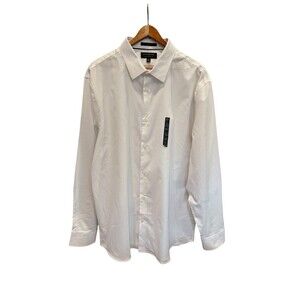 Banana Republic White Slim Fit Dress Shirt Size X-Large NWT Wrinkle‎ Resistant